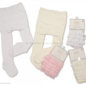 Baby Frilly Tights - Cream