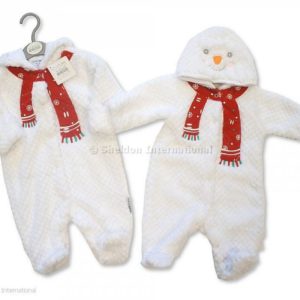Baby Christmas All in One with Hood - Snowman