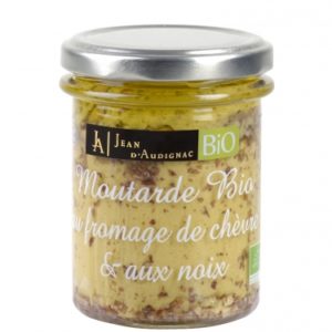 ORGANIC MUSTARD WITH GOAT CHEESE AND NUTS