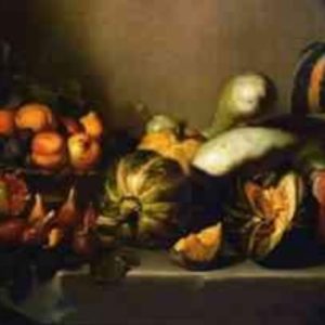 STILL LIFE WITH FRUIT ON A STONE LEDGE《MICHELANGELO MERISI DA CARAVAGGIO 1573-1610》