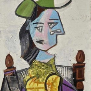 PORTRAIT OF A SEATED WOMAN WITH A GREEN HAT (DORA MAAR)《PABLO PICASSO》